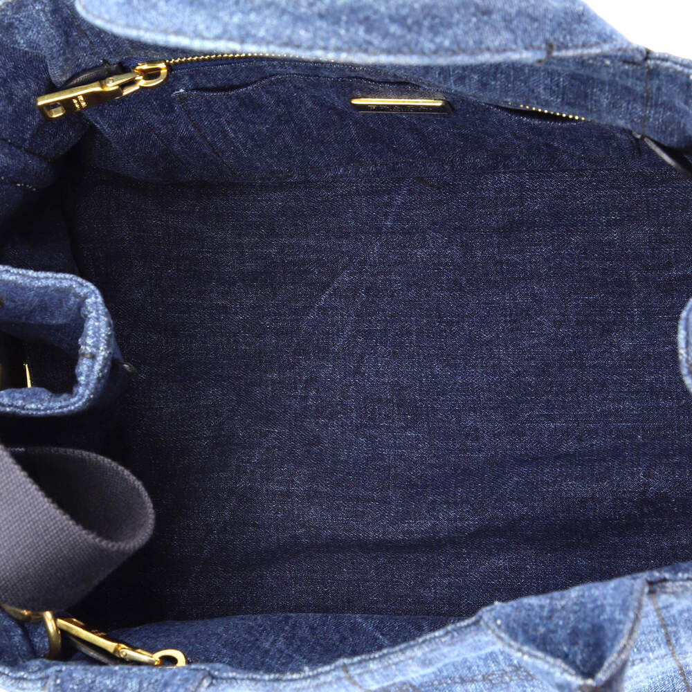 Prada Medium Canapa Convertible Tote Denim - Picture 5 of 6